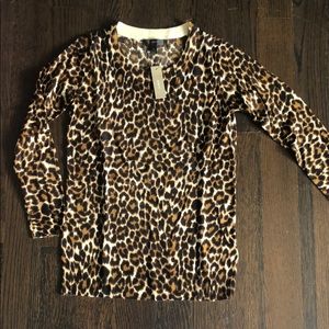 J Crew Leopard Print Sweater